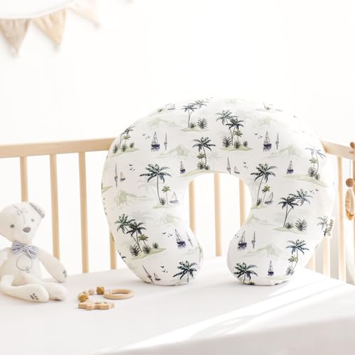 Image of GRSSDER Nursing Pillow Cover Stretchy Minky Removable Nursing Covers for Breastfeeding Pillows, Ultra Soft Comfortable Slipcover for Boy and Girls, Sunny Holiday