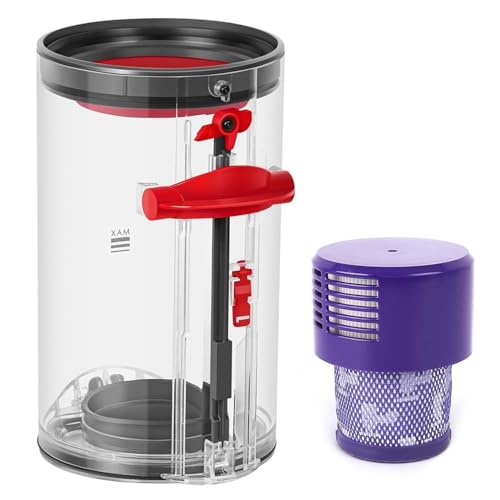 Recambios de Contenedor de Polvo Transparente para Dyson V10 SV12 SV13 SV27, Enthält HEPA-Filter, Repuestos para Dyson, Accesorios para Dyson - Restaure el Rendimiento Original de su Aspiradora