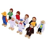 Favoriser l'apprentissage social : les amis et la famille peuvent se joindre aux miniatures de la maison de poupée, enseignant aux enfants la coopération et l'empathie en utilisant des personnages de maison de poupée en bois dans des scénarios quotidiens, des personnages de maison de poupée de remplacement, des poupées en bois articulées