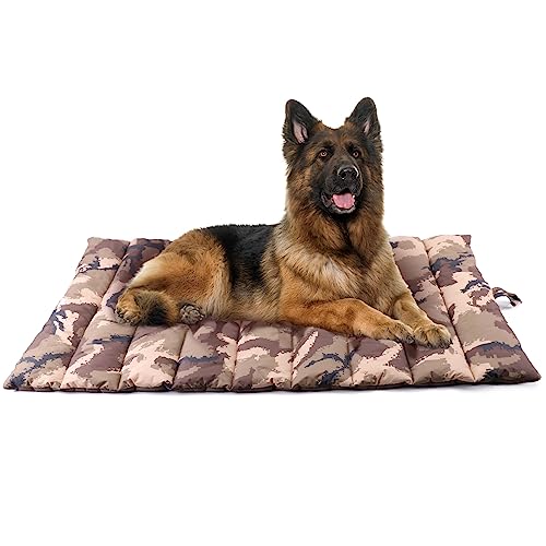XIAPIA Lit pour Chien Intérieur et Extérieur, Grand Coussin pour Chien, Coussin Imperméable pour Chiens, Lit Pliable pour Chien en Matériau Résistant