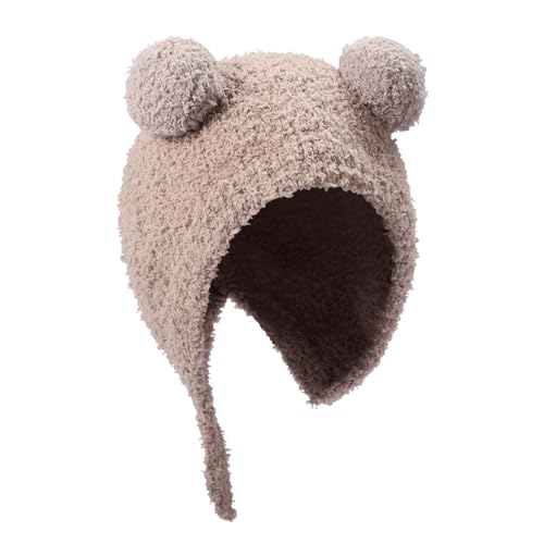 Bear Baby Winter Hat Toddler Earflap Beanie Unisex Infant Snow Cap Warm Fleece Kids Trapper Hats for Girls Boys4