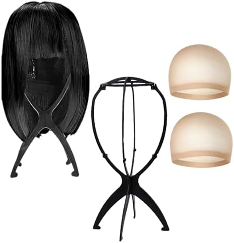 2 Soportes de Peluca 35cm, Redondo Desmontable Cabeza de Maniquí ...