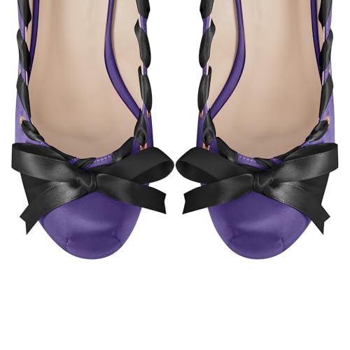 Image of Platform Heels Chunky Bow Ribbon Pumps