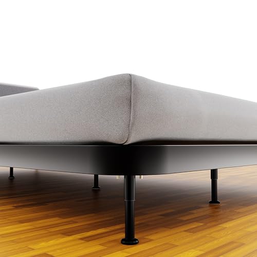 ruiru bro Adjustable Bed Frame Support Legs,Bed Center Slat Heavy Support Leg, Bed Slat Reinforcement Kit,Metal Bed Leg Risers for Bed Frame Replacement,More Stable, More Quiet(2pcs)