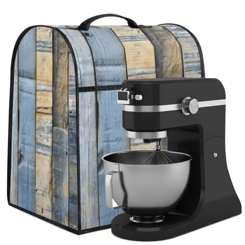 Coffee Maker Cover Vintage Wood Kitchen Appliance Covers Small Appliance Covers Blender Cover Juicer Cover Dust Covers for Kitchen Appliances with Top Handle and Pockets,Washable,B473