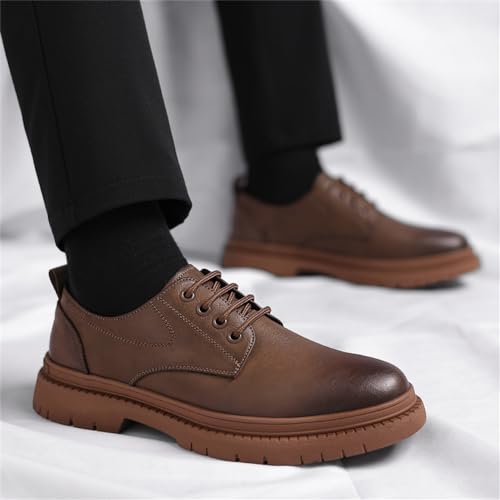 Men's Dress Shoes Genuine Leather Lace-Up Oxford Shoes4