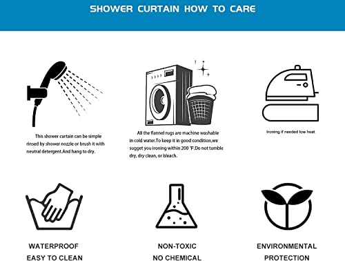 Frameless SC-002 Cartoon Boys Bathroom 4 Pieces Set Shower Curtain thumb #6