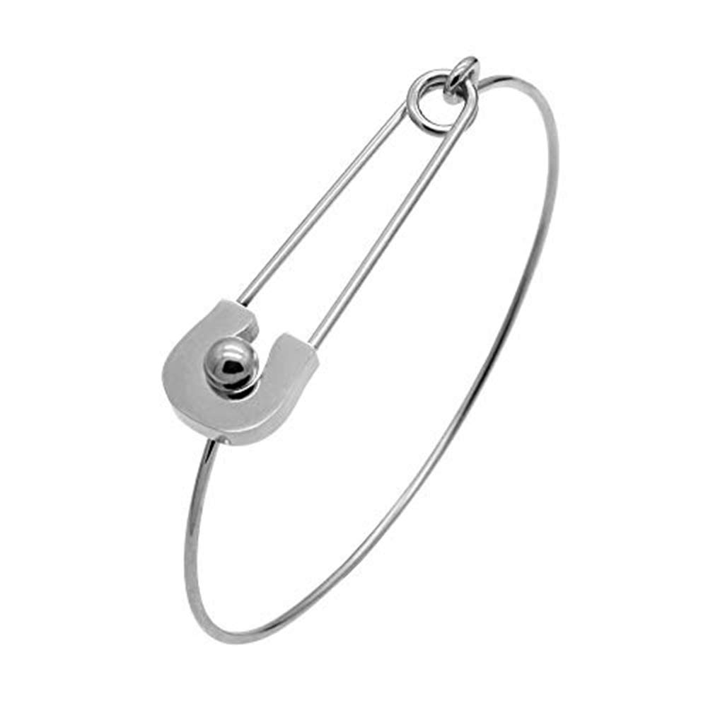 AILUOR Fashion Safety Pin Hook Bangle Bracelet, Vintage Punk Classic Simple Love Bracelet Jewelry Unisex