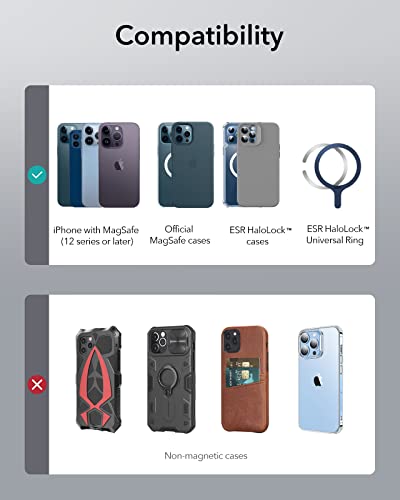 Image of ESR for MagSafe Charger, 2 Pack Wireless Charger for iPhone 16 Pro Max /16 Pro /16 /16 Plus /15 /14 /13 /12,AirPods 4 /3 /Pro 2 /Pro, Galaxy S25 Strong Magnetic Lock,Reinforced Braided Nylon A /C Cable, Silver