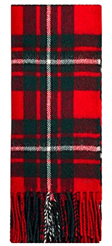 I LUV LTD MacGregor Clan Modern Tartan 100% Lambswool Scarf Made in Scotland