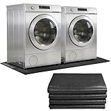 STARTWO Washer Dryer Anti-Vibration Mat Large Foldable Waterproof Non-Slip Shockproof Rubber Mat 63.0"L x 29.5"W for Washing Machine Dryer & Floor Protection
