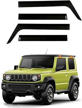 ZLSXTN Déflecteurs d'air pour Suzuki Jimny 2018-2024,Acide Acrylique Déflecteurs Vitres Latérales Déflecteurs Vent Déflecteurs Pluie Réduction du...