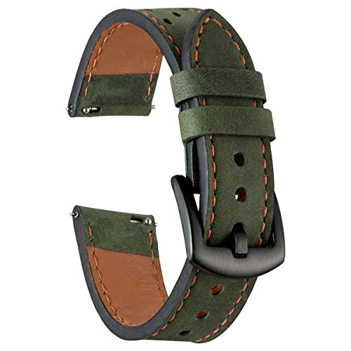 Galaxy Watch Active 2 Bands, Compatible with Samsung Watch Band 42mm,for Galaxy Watch Active 2 40mm/Active 2 44mm/Active, 20mm Men Women Straps(Blackish Green)