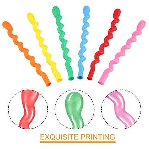 100 Pcs Spiral Balloons 40 Inches Latex Twisted Long Balloon Colorful Twisting Balloons For Playing, Wedding Parties, Birthday Parties, Theme Parties, Festival Parties And Various Other Parties #TOP2