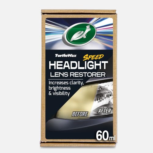 Turtle Wax Car Headlight Restoration Kit Removes Oxidation and Renews Yellowing Headlights Includes Polishing Pad Headlight Lens Repair & Renew Compound and 2 Ceramic Acrylic Sealing Wipes