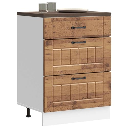 Fecpoo Lucca - Mueble bajo de madera con patas ajustables (60 x 46 x 81,5 cm)