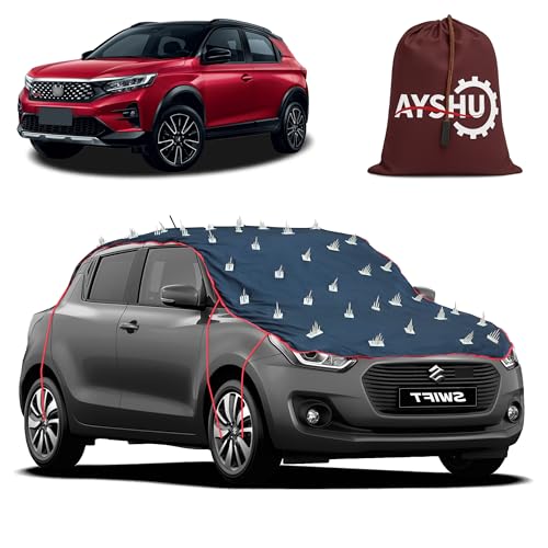 Image of AYSHU Water-Resistant Spike Car Cover for Honda Wr-V - Protects from Dogs, Monkeys, Dust, Sunlight & UV - Full Roof Universal Fit