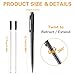 TIESOME Business Metal Ballpoint Pen, Luxury 0.5mm Ball Point Pens with 2 Pcs Ink Refills Twist Rollerball Pens Handwriting Gel Pens Gift Pen For Colleagues Family(Gray)