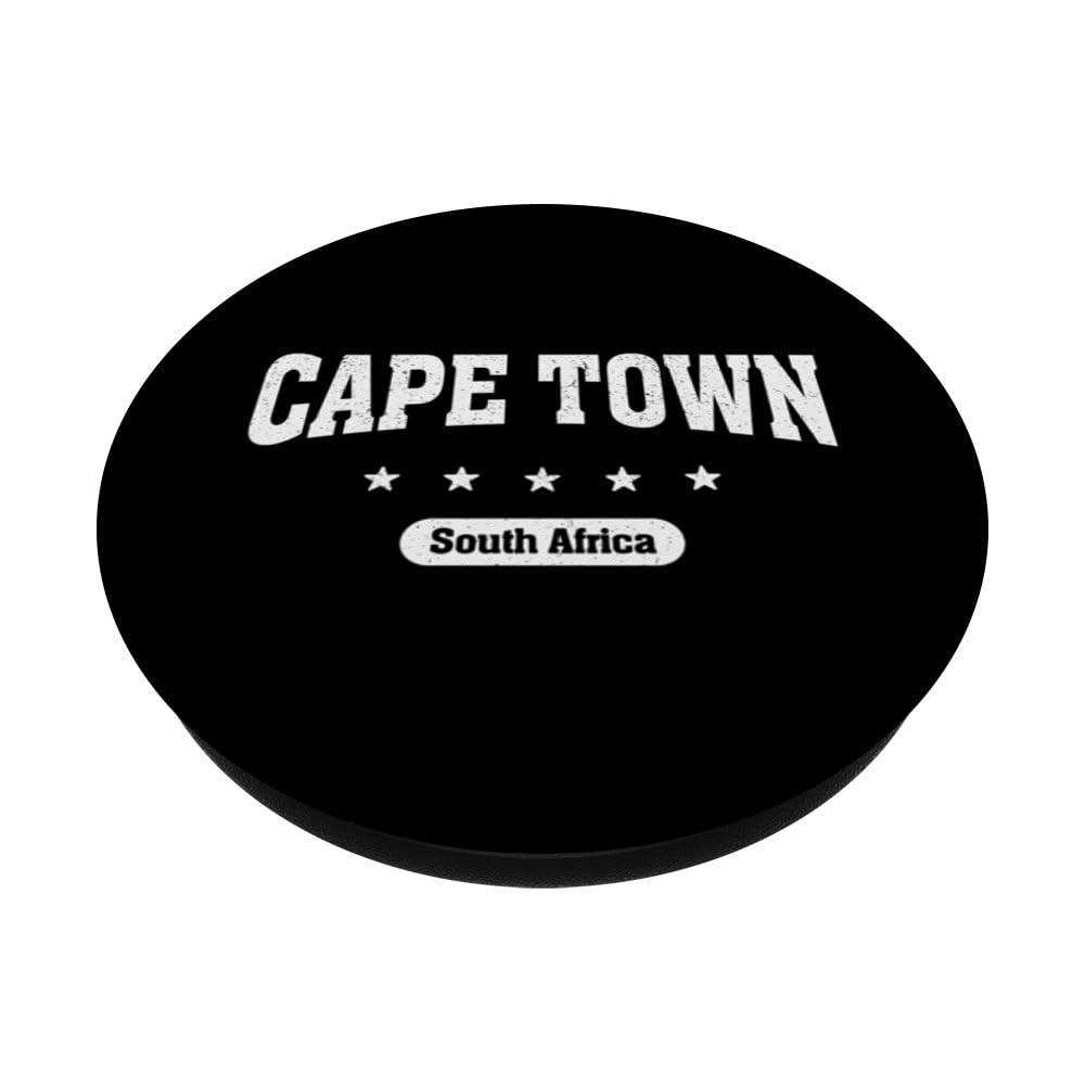 Travel from Cape Town to South Africa PopSockets Swappable PopGrip, Black - Image 2