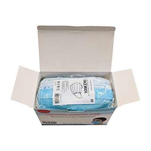 Disposable Face Mask, Pack of 50, New Packaging