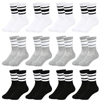 ORPAPA Socken Jungen Tennissocken Kinder Sportsocken Kindersocken Jungen Mädchen Baumwolle Kinder Socken Unisex 12 Paar 38-42