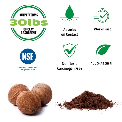 Image of FlashDry Super Spill Absorbent, 5L Bucket with Dispenser Lid, 100% Organic Coco Coir, Landfill Safe, OSHA Approved, Ideal for Absorbing Oil, Paint, Grease in Garages Kitchens Janitor Kits, Pack of 12
