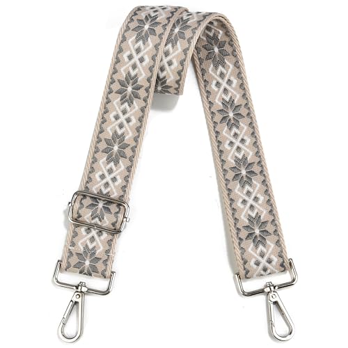 Image of Crossbody Straps for Purses Silver Hardware Purse Strap Wide Shoulder Strap Adjustable Replacement
