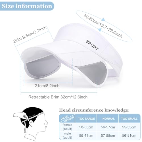 Image of PALAY Cap for Women Stylish, Summer Caps for Women, Extendable Side Brim Sun Visor Womens Hat, Fashion Breathable Hats with Sweatband for Biking, Running, Golfing