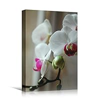 Canvas Wall Art White Petal Close Up Bedroom Close Up Colorful Floral Multicolor Petal Photography Romantics - 12x18 inches