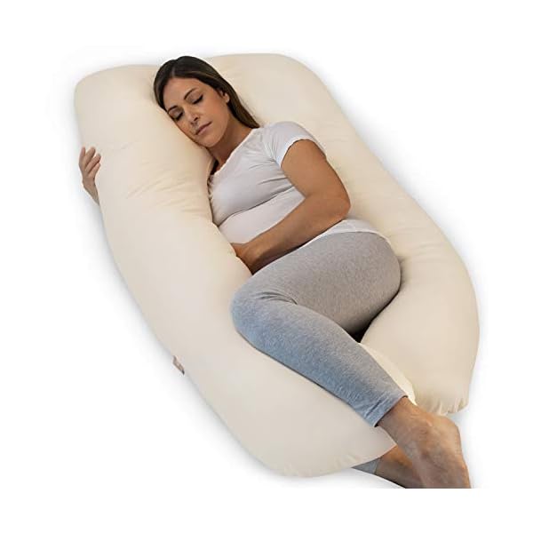 PharMeDoc-Organic-Pregnancy-Pillow-U-Shaped-Maternity-Body-Pillow-Organic-Cotton-Full-Body-Pillow