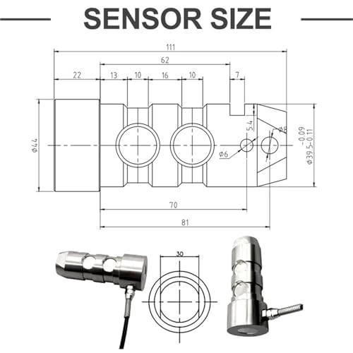 Limiteur de force 10T sans fil par axe pivot pour ascenseur de grue