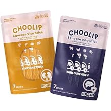 Choolip Bundle | Kidney + Brain Pouches. 14 Squeeze Vita Sticks 7 Kidney + 7 Brain with Essential multivitamins. [Both Products are for Cats & Dogs of All Life Stages]