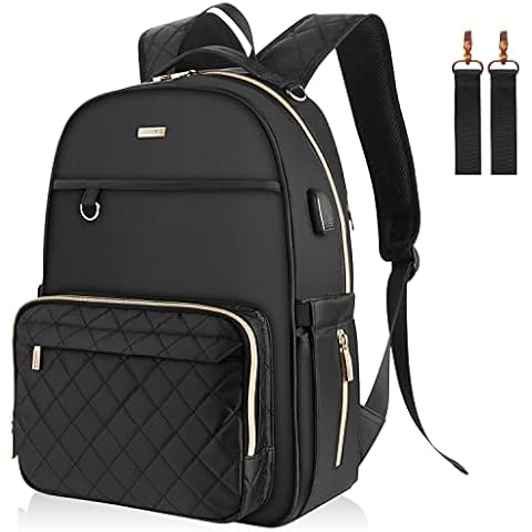 Landici Baby Changing Bag Backpack,Waterproof Large Capacity Travel Diaper Bag Multi-Function Maternity Rucksack Nappy Bag with Changing Mat&Stroller Strap for Mom & Women-Black Cover