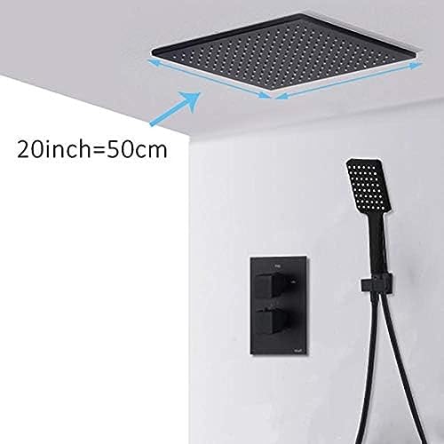 Robinet de douche thermostatique encastrable colonne de douche plafond laiton - 3