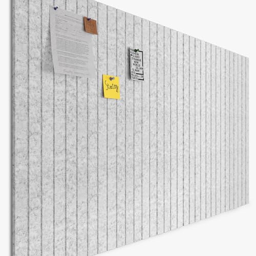 120x90cm Große Filz Pinnwand Selbstklebend: 12 Stück Streifen...