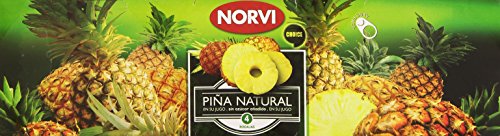 Norvi - Piña natural - en rodajas en su jugo, 137 g x 3