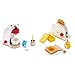 Hape E3146 Kaffeemaschine, Weiß & Hape E3148 - Pop-Up-Toaster-Set
