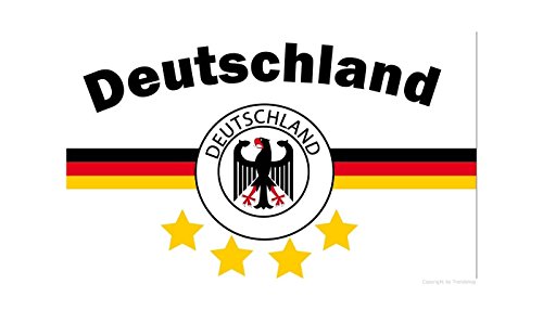 TS24direkt Deutschland Fahne 4 Sterne ca. 90 x 150 cm - Weiss Cover