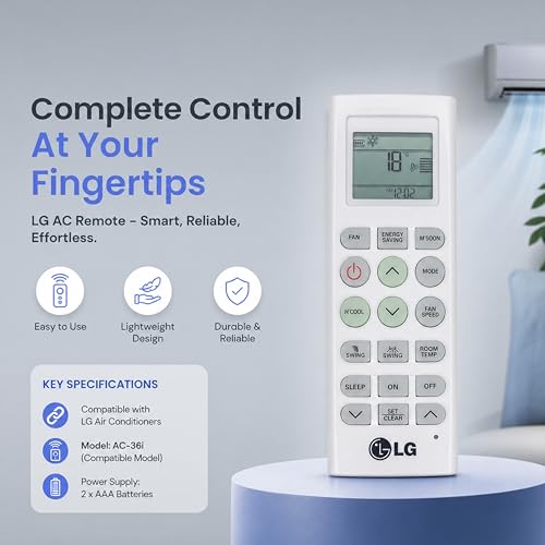 Image of Electronic Spices AC Remote | Compatible with LGAC (Model AC-36) with AAA Batteries