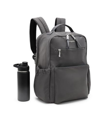 Image of Baggallini Women's Tribeca Expandable Laptop Backpack Opal Grey Twill One Size
