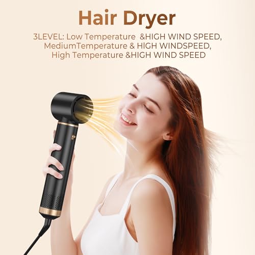 Hair Styler Air Brush 5 in 1,Hairstyer Airbrush 5 in 1, Air styer Airstyler Multi-Blow Dryer Brush Set with Curl, Straighten, Wavy, Smooth, Magic Styler for All Hair Types and Lengths - Image 4