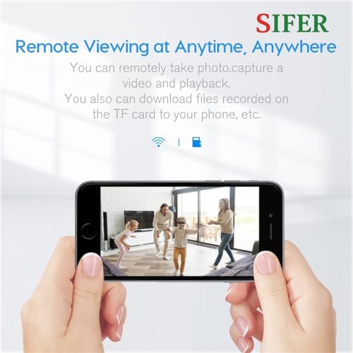 Image of SIFER HD WiFi 1080P Spy Bulb Holder Camera Hidden Socket Camera Mini Security Secret Nanny Cam with Live Audio & Video Recording