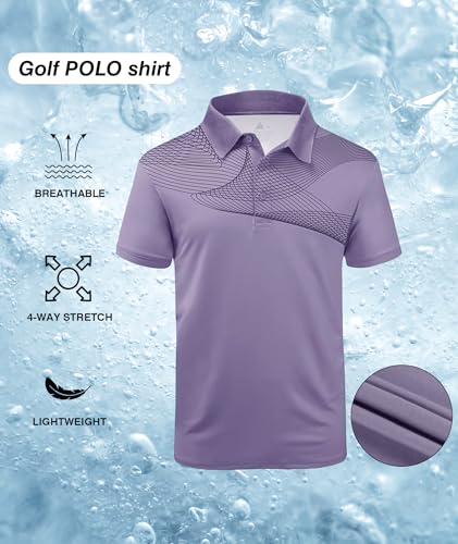 Image of ZITY Golf Polo Shirts for Men Short Sleeve UPF 50+ Athletic Tennis T-Shirt