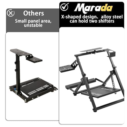 Marada X-shaped Sim Racing Wheel Stand design