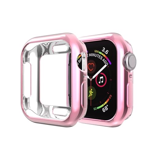 Coque iWatch Series 41mm rose silicone souple plaqué avant