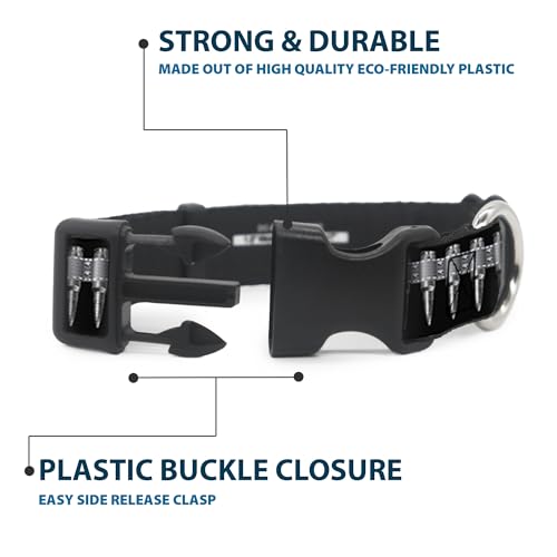 Collier de clip en plastique Buckle Down bicolore résistant de 3,8 cm