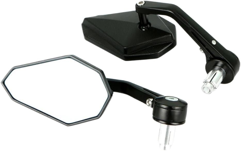 Universal Motorcycle Handlebar End Rearview Mirrors Compatible with MT-07 FZ-07 FZ-09 MT-09