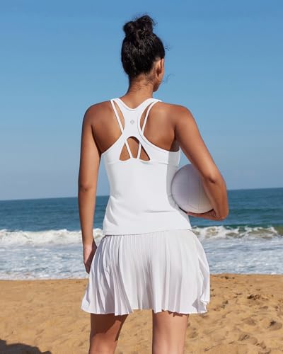 Image of RUNNING GIRL Tank Tops with Built in Bras,Workout Racerback Tank Tops for Women Athletic Yoga Top