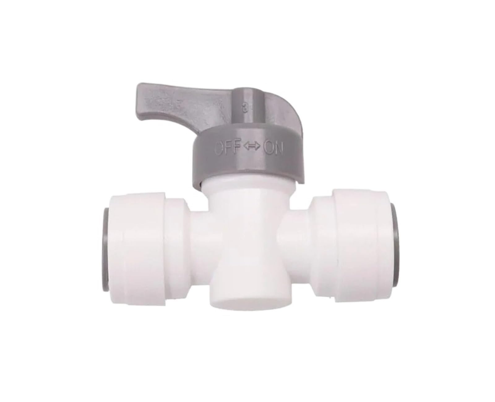 Robinet d'arrêt de 3/8 pouces pour raccord purificateur d'eau vanne grise étanche à connexion rapide