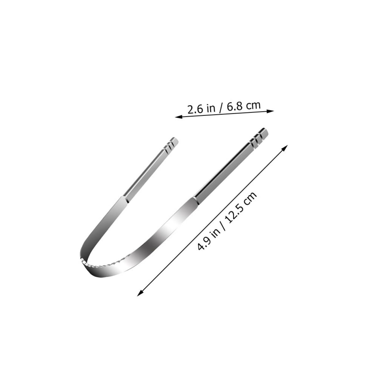 Ipetboom Tongue Scraper Brush Set 2pcs Metal U-shaped Tongue Scrapers for Adults Oral Tools